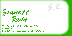 zsanett radu business card